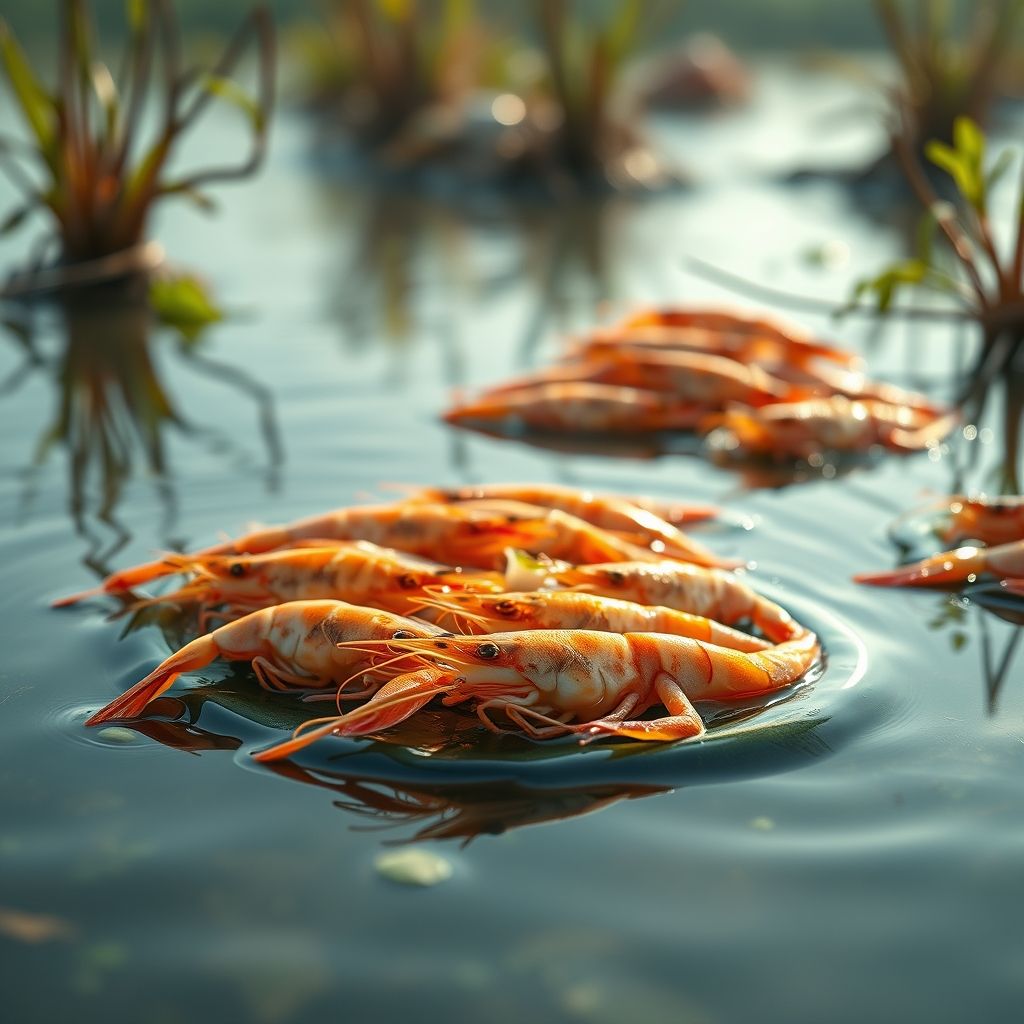 ฟาร์มกุ้งแม่น้ำแสนอร่อย